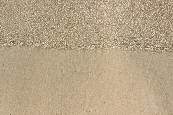 Вологий Пісок Ребриста Вода Пляжі Подорожувати Тлом Простором Копіювання Сонячний — стокове фото
