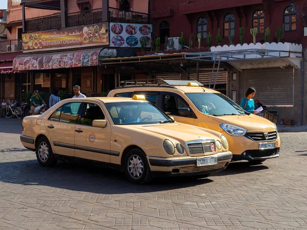 Марракеш Моррехо Октября 2019 Года Традиционное Такси Марракеше Моррехо Джемаа — стоковое фото