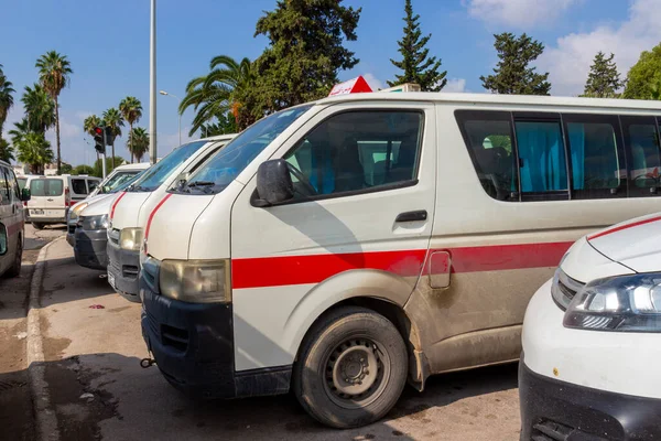 Тунис Тунис Октября 2019 Года Стоянка Такси Louage Общественный Транспорт — стоковое фото