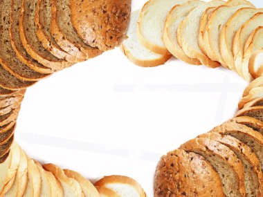 Arka plan kesilmiş ekmek.