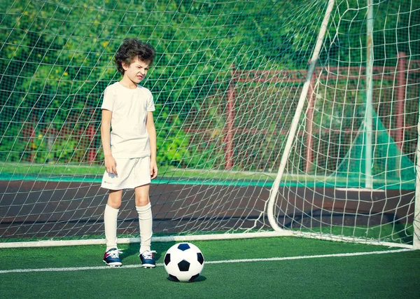Torneio Futebol Verão Para Crianças Clube Futebol Emoções Alegria Jogo — Fotografia de Stock