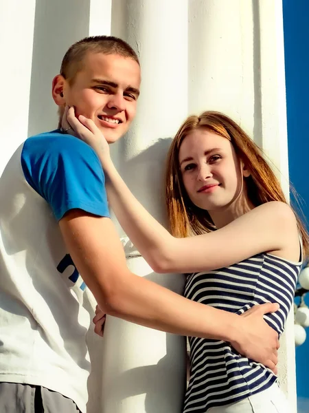 Minnaars Het Park Lente Zomer Foto Relatie Liefde Valentijnsdag — Stockfoto