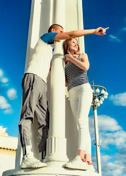 Gli Amanti Del Parco Relazione Foto Primavera Estate Amore San — Foto Stock