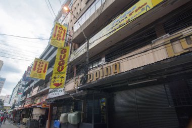 Ciudad Del Este, Paraguay - 24 Kasım 2019: Paraguay sınır kasabası Ciudad del Este. Ciudad del Este ticari bir şehirdir ve dünyanın en büyük serbest ticaret bölgelerinden biridir.