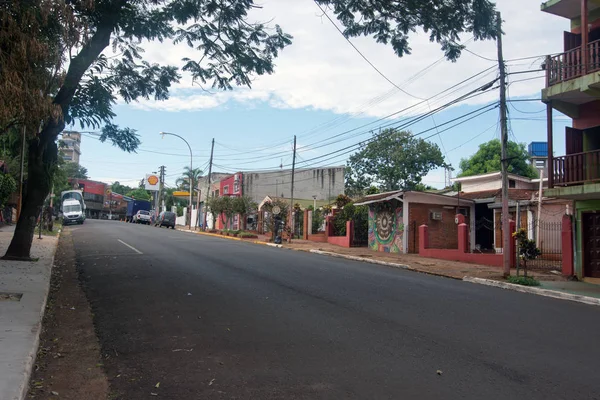 Puerto Iguazu Αργεντινή Νοεμβρίου 2019 Γενική Άποψη Ενός Τυπικού Δρόμου — Φωτογραφία Αρχείου