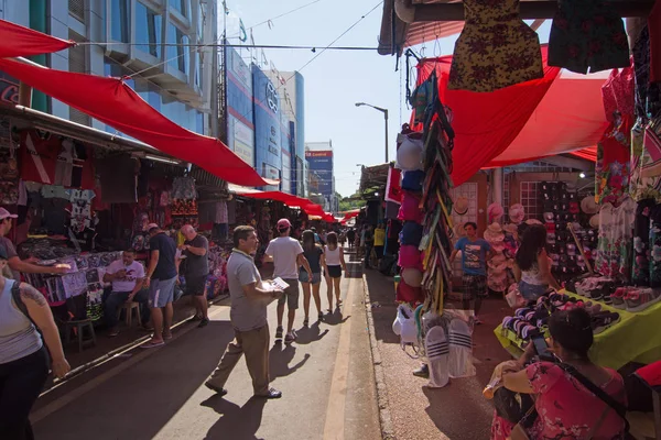 Ciudad Del Este Paragwaj Listopada 2019 Krajobraz Paragwajskiego Miasta Granicznego — Zdjęcie stockowe