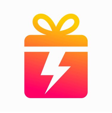 Yıldırımlı hediye simgesi