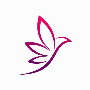 Çiçek kavramını oluşturan kuş logosu