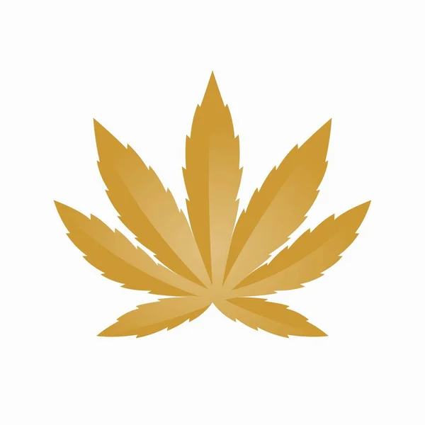 Modèle Icône Marijuana Feuille Cannabis Illustration Isolée — Image vectorielle