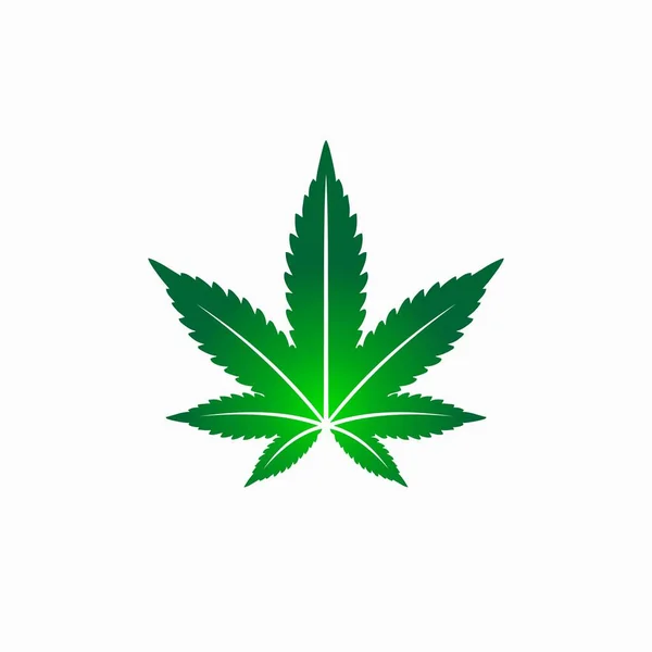 Marijuana Vagy Cannabis Levél Ikon Sablon Elszigetelt Illusztráció — Stock Vector