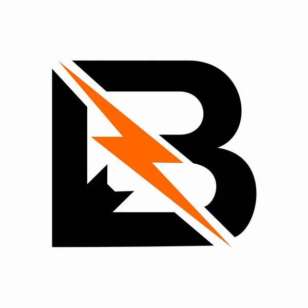 手紙Bを形成したバットのロゴ — ストックベクタ