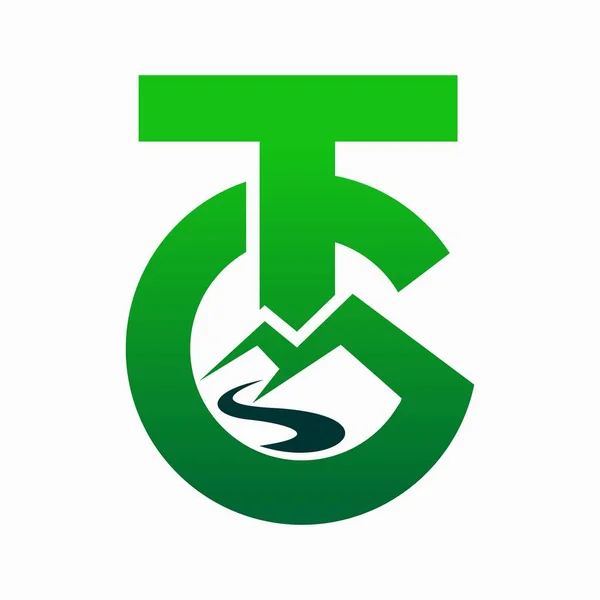 G ve T harflerini oluşturan dağ logosu.