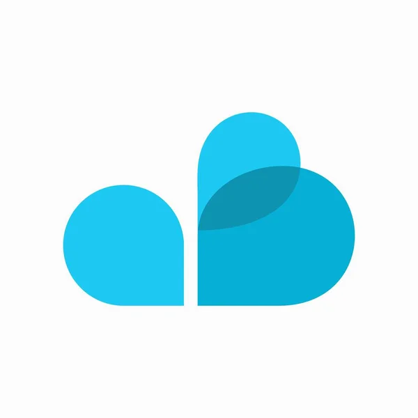 Logo Cloudu Které Tvoří Písmena Písmeno — Stockový vektor