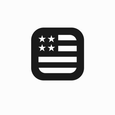 Minimalist Amerikan Bayrak simgesi logosu