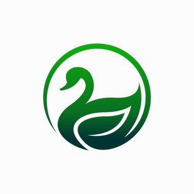 Kuğu doğa logosu tasarımı