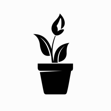 Saksının üzerindeki çiçek logosu.