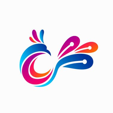 Su sıçratan tavuskuşu logosu