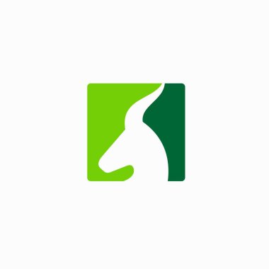 Geyik siluetini oluşturan kare logo