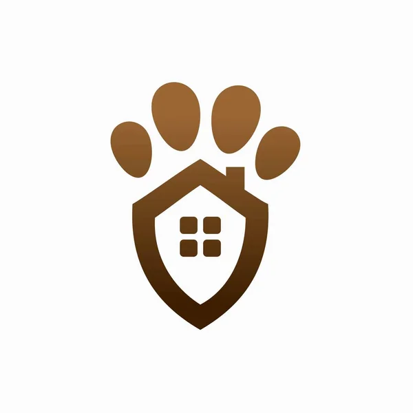 Schild Logo Das Den Fuß Des Tieres Bildete — Stockvektor