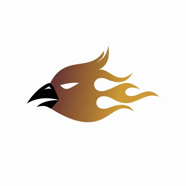 Modello Logo Astratto Fire Bird — Vettoriale Stock