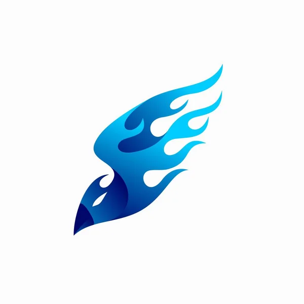 Kuşu Ateşle Soyut Logo Şablonu — Stok Vektör