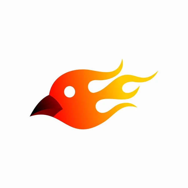 Modelo Abstrato Logotipo Fire Bird —  Vetores de Stock