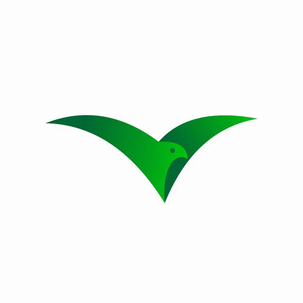 Logotipo Pássaro Com Conceito Simples — Vetor de Stock