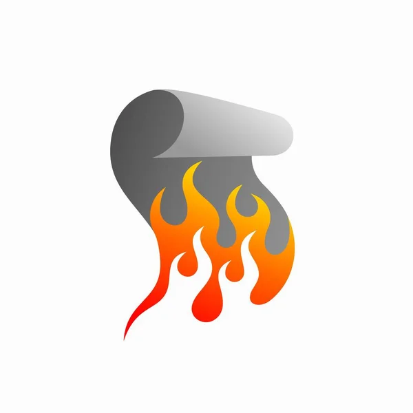 Λογότυπο Χαρτιού Που Έπιασε Φωτιά — Διανυσματικό Αρχείο