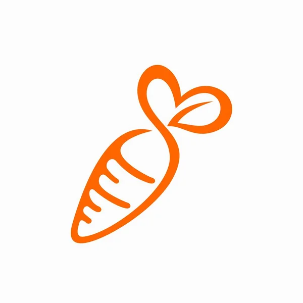 Дизайн Логотипу Коханця Моркви — стоковий вектор