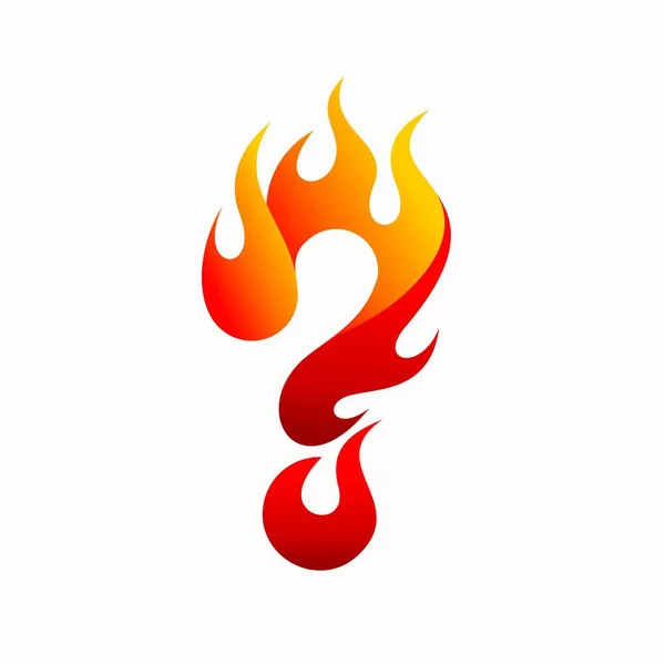 Fragezeichen Logo Mit Brandschutzkonzept — Stockvektor