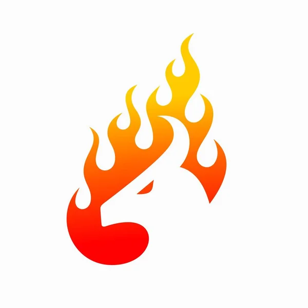 Ziegenlogo Begleitete Loderndes Feuer — Stockvektor