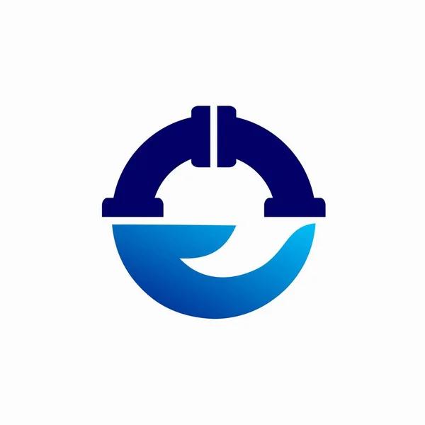 Логотип Послуги Сантехніки Ручним Силуетом — стоковий вектор