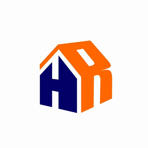 Logotipo Casa Que Formou Letra Letra — Vetor de Stock