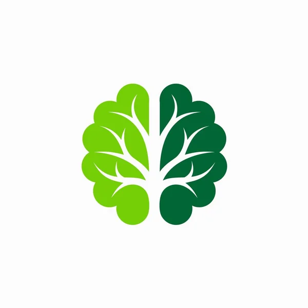 Логотип Мозку Який Сформував Силует Дерева — стоковий вектор