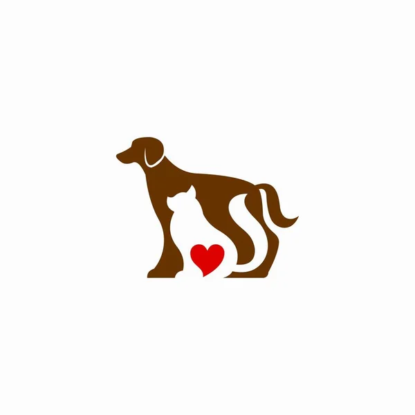 Logo Für Katzen Und Hundeliebhaber — Stockvektor