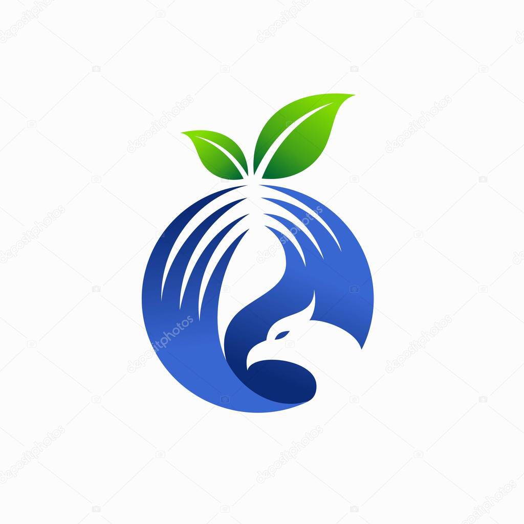 Blueberry logo that formed the phoenix