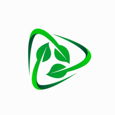 Çalma düğmesi oluşturan yaprak logosu