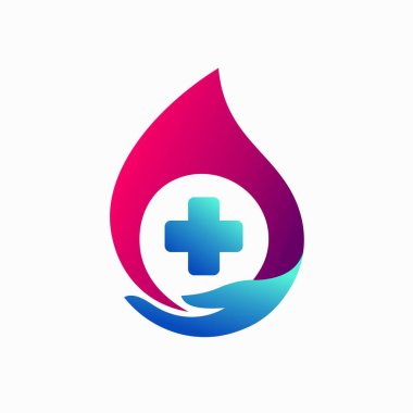 Kan logosu ve bakım sembolü.