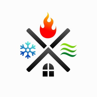 Üç unsurlu ev logosu