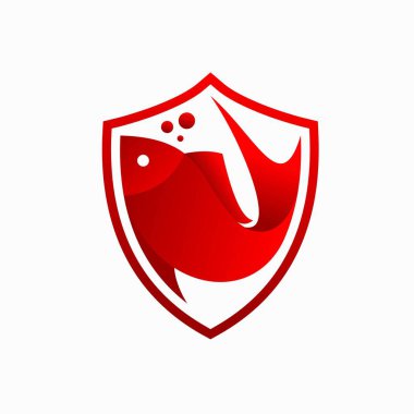 Balık sembollü bir kalkan.