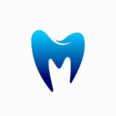 M harfini oluşturan diş logosu