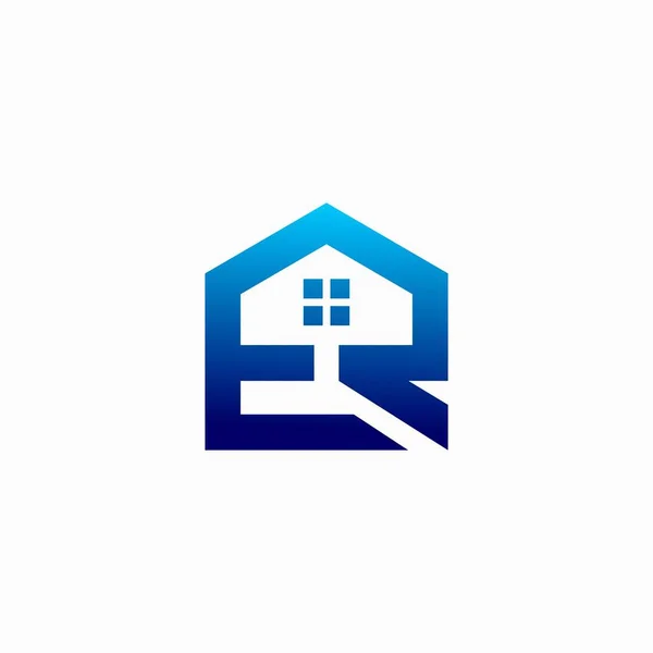 Das Logo Des Hauses Bildete Den Buchstaben Und Den Buchstaben — Stockvektor