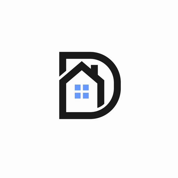 构成字母D的建筑标志 — 图库矢量图片