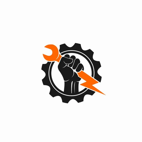 Logosu Ingiliz Anahtarı — Stok Vektör