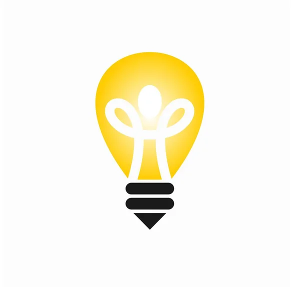 Логотип Человека Лампочки — стоковый вектор
