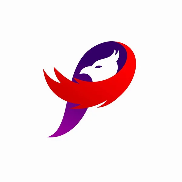 Fénixové Logo Které Tvořilo Písmeno — Stockový vektor