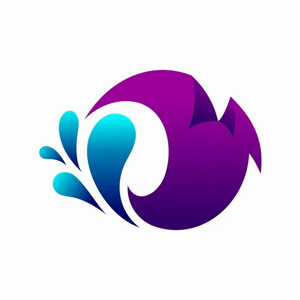 Diseño Del Logotipo Plantilla Lavandería — Vector de stock