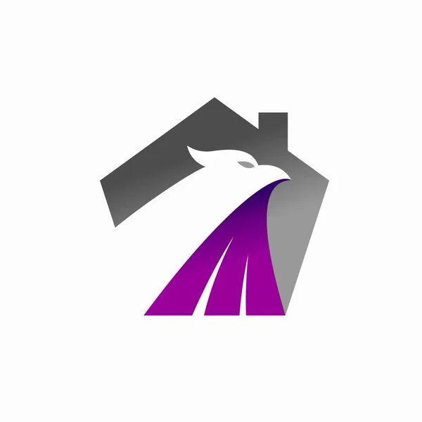 Phoenix Logo Qui Formé Maison — Image vectorielle