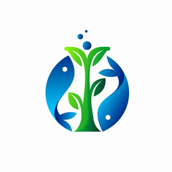 Логотип Акваріума Простою Концепцією — стоковий вектор