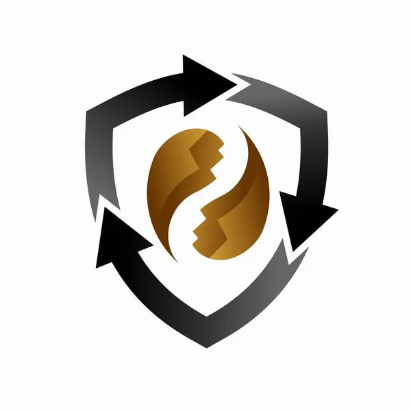 Recycling Logo Und Bodenelement — Stockvektor